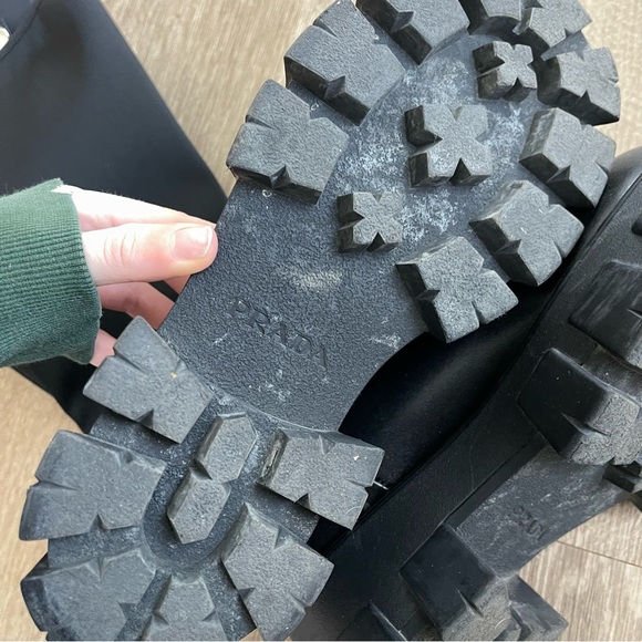 PRADA MINI BAG KNEE HIGH MONOLITH BOOT SIZE 39 - Picture 5 of 16